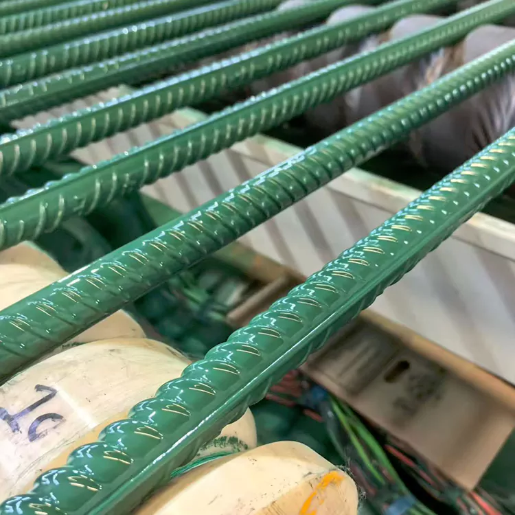 Belagda finvalsade gängade stålstänger